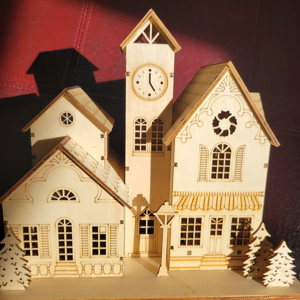 Hallmark Laser Cut Wood Victorian Light Up House ~ Christmas Village Item New!